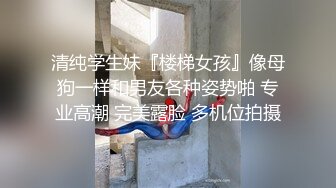 清纯学生妹『楼梯女孩』像母狗一样和男友各种姿势啪 专业高潮 完美露脸 多机位拍摄