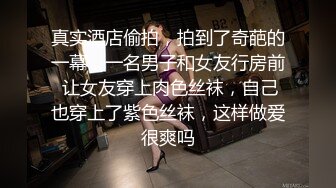 真实酒店偷拍，拍到了奇葩的一幕，一名男子和女友行房前 让女友穿上肉色丝袜，自己也穿上了紫色丝袜，这样做爱很爽吗