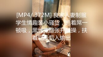 [MP4/ 372M] 良家人妻制服学生情趣装小骚货，抓着屌一顿吸，黑丝美腿张开猛操，扶着屁股后入输出