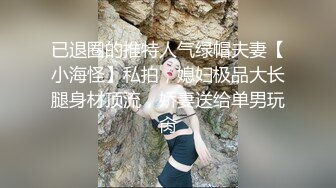 已退圈的推特人气绿帽夫妻【小海怪】私拍，媳妇极品大长腿身材顶流，娇妻送给单男玩肏